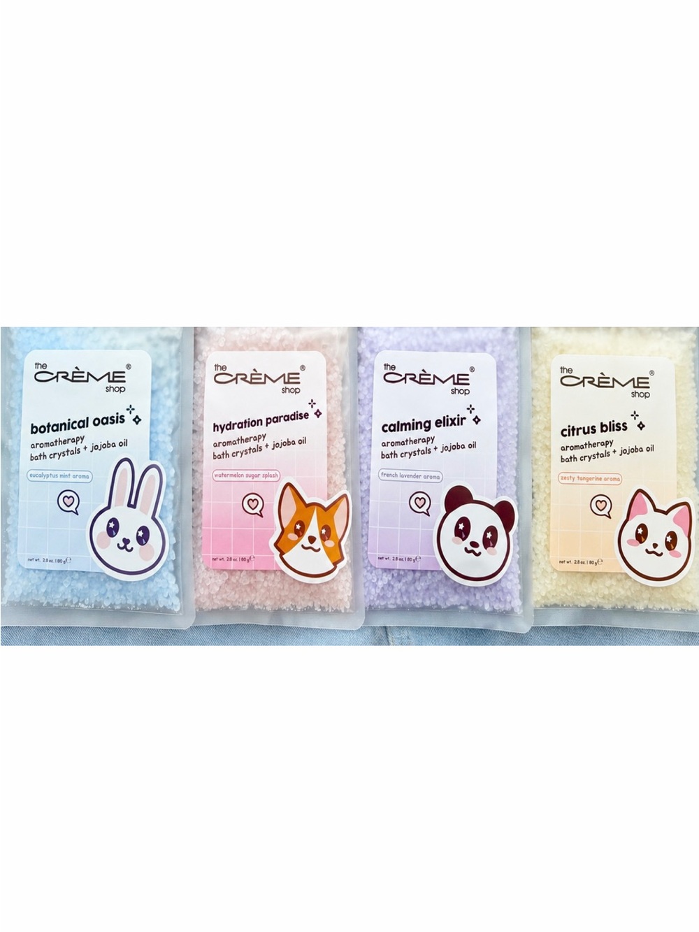 The Creme Shop 4pc Aromatherapy Bath Crystals Enriched with Jojoba Oil